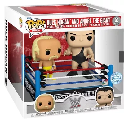 Buy Funko Pop WWE Wrestlemania III 3 Hulk Hogan And Andre The Giant New In Box • 45£
