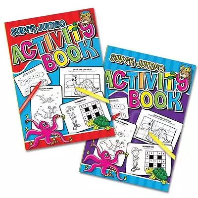Buy A4 Jumbo Activity Book Colouring Drawing Word Search Educational Numbers Letters • 2.97£