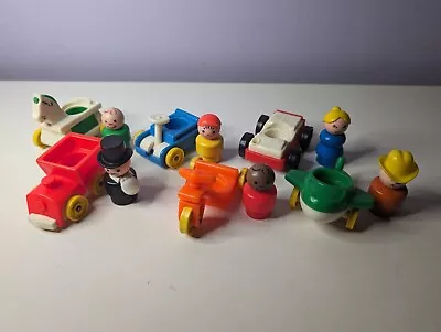 Buy Vintage Fisher Price Little People Figures & Cars Inc Train, Plane & More • 17.95£