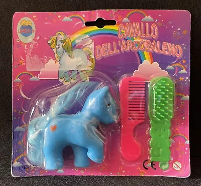 Buy My Lovely Little Pony Rainbow Horse Line Rubber Vintage Italy 1990s • 16.34£