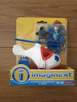 Buy New Sealed IMAGINEXT City Helicopter Medic Figure X7614 Fisher Price 3+ AD • 4.99£