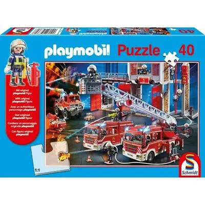 Buy Playmobil: The Fire Department Puzzle And Play 40 Piece Jigsaw • 9.99£