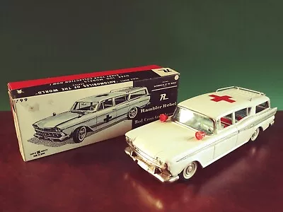 Buy 1960s Bandai Japan Tin Friction Nash Rambler Ambulance Tinplate W/ O Box • 276.28£