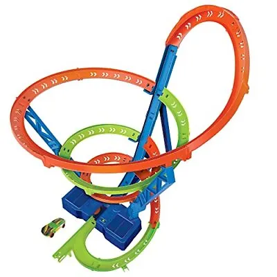 Buy Hot Wheels Track Set And 1:64 Scale Toy Car, 29' Tall Track With Motorized • 58.99£