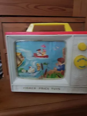 Buy Fisher Price Toy Vintage 1966 Two Tune Giant Screen Music Box TV Working Cond • 12£