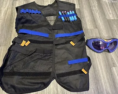 Buy Boys Nerf Vest  And Goggles Age 6-9 Years 💙 • 1.50£
