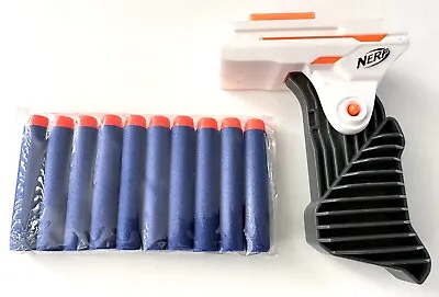 Buy Genuine Nerf Folding Grip Hand Rail Attachment 10 New Darts VGC Foregrip Orange • 7.49£