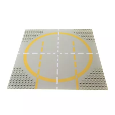 Buy 1x LEGO Building Plate 32x32 Circle 9N Old-Bright Grey Landing Site Yellow 497 928 6099px2 • 22.23£