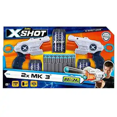 Buy X-Shot Foam Blaster. 2 Guns + 16 Foam Bullets + 3 Shooting Cans. Similar To Nerf • 14.95£