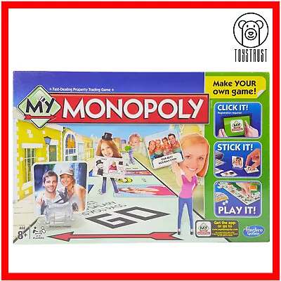 Buy My Monopoly Make Your Own Game Family Board Game Hasbro Gaming 2014 Ages 8+ • 12.99£