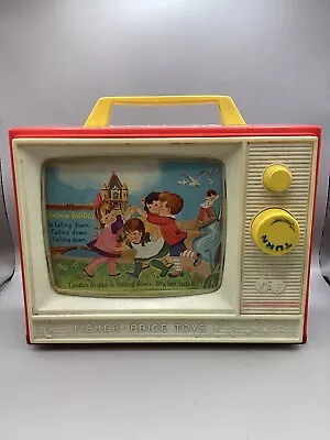 Buy Fisher Price Toy Vintage 1966 Two Tune Giant Screen Music Box TV • 19.99£