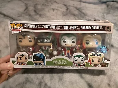 Buy Funko Pop! Holiday Superman Harley Quinn Joker Santa And Scrooge Batman - 4-pack • 20£