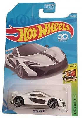 Buy Hot Wheels Mclaren P1 170/250 HW Exotics 4/10 White 2018 • 4.97£