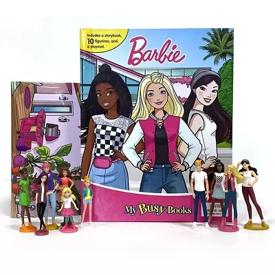 Buy BARBIE - MY BUSY BOOKS WITH 10 FIGURINES & A PLAYMAT Small Figures CAKE TOPPERS • 13£