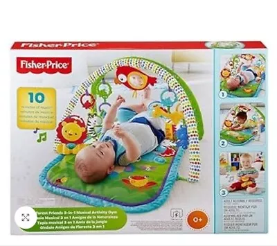 Buy Fisher Price 3 In 1 Musical Rainforest Activity Gym NEW • 37.99£