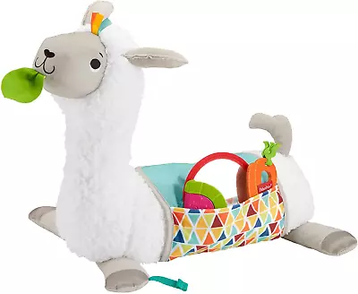 Buy Fisher-Price Tummy Time Llama Plush, Grow-With-Me Baby Toy With Rattle, Mirror & • 25.98£