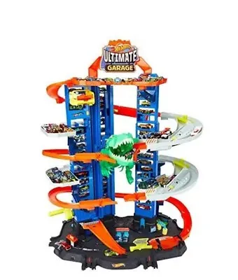 Buy Hot Wheels City Ultimate Garage Playset With Multi-Level Racetrack& T Rex Dino  • 79.90£