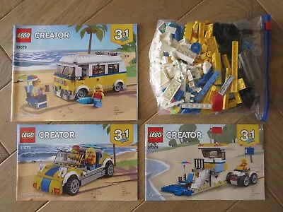 Buy LEGO CREATOR 3 In 1 Sunshine Camper /  Surfer Van (31079) Perfect Condition • 20£