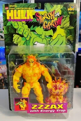 Buy 1997 Toy Biz The Incredible Hulk Smash And Crash Zzzax Action Figure Card New • 30£