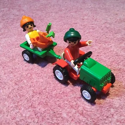 Buy Vintage Playmobil Children With Toy Tractor And Trailer Set 3594 - Complete • 6.50£