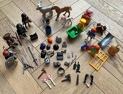 Buy Playmobil Figures Animals Tools Accessories Bundle X 50 Plus Pieces • 7£