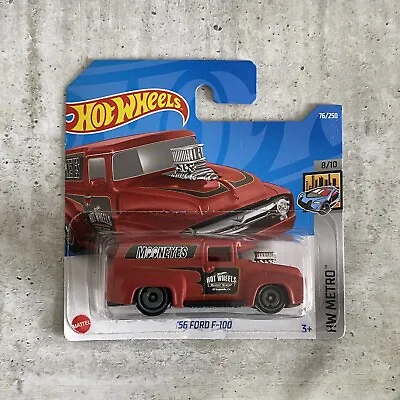 Buy Hot Wheels ‘56 Ford F-100, Mooneyes Red Livery, Short Card. • 4£