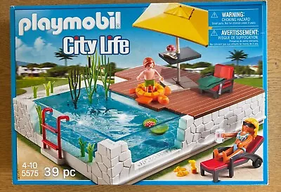 Buy NEW Playmobil 5575 City Life Swimming Pool With Terrace • 34.95£
