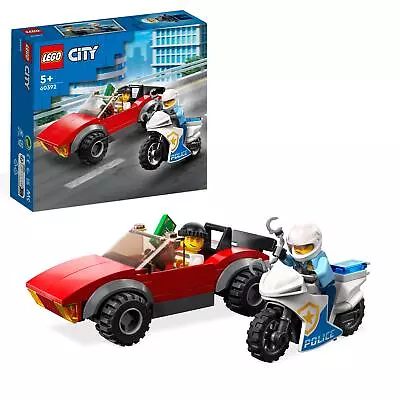 Buy LEGO 60392 City Police Bike Car Chase Toy With Racing Vehicle & Motorbike Set X9 • 46£