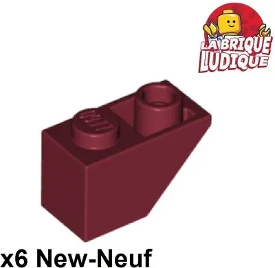 Buy LEGO 6x Slope Inverted Slope 45 2x1 Dark Red/Dark Red 3665 NEW • 1.46£