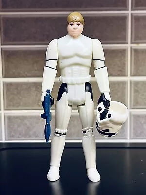 Buy Vintage Star Wars Figure Luke Skywalker Storm Trooper Last 17 Helmet Blaster • 94.99£
