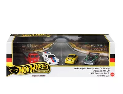 Buy 2024 Hot Wheels Premium Diorama Garage Box Set # German Racers -Vw T1 & Porsche • 41.99£