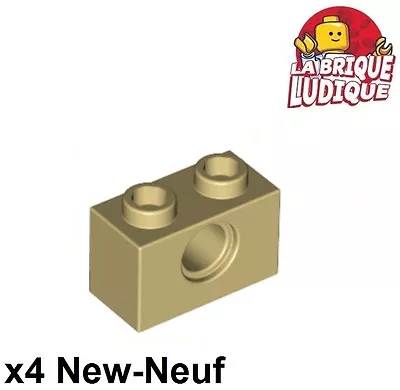 Buy LEGO Technic 4x Brick Brick 1x2 Hole 1 Hole Beige/Tan 3700 NEW • 1.15£