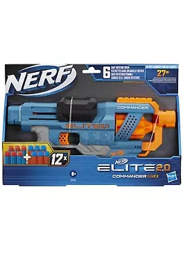 Buy Nerf Elite 2.0 Commander RD-6 Blaster 12 Dart Refill Pack Including • 12.99£