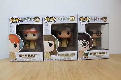 Buy Funko POP! Harry Potter Bundle #55,#56,#57 Harry, Ron And Hermione In Herbology • 40£