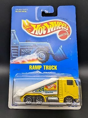 Buy Hot Wheels #187 Ramp Truck Transporter Lorry Yellow Vintage 1991 Release L37 • 9.95£