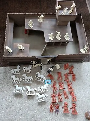 Buy Britains Fort, With Soldiers,  Cowboys, Apaches, And Horses Get Game • 75.99£