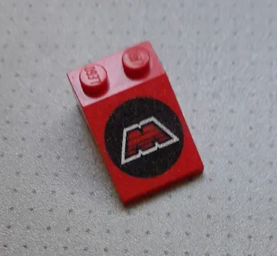 Buy Lego Part 3298p68 3x2 Red Slope With M:Tron Logo Pattern • 2£