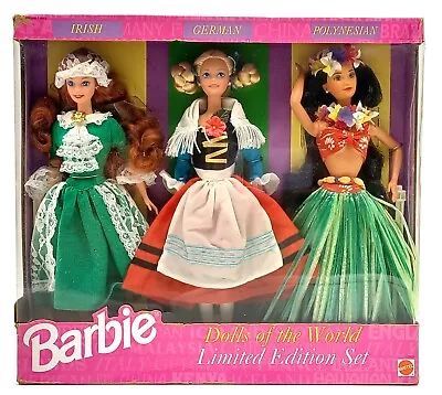 Buy 1994 DotW Barbie Gift Set: Irish, German, Polynesian / Mattel 13939, Box Damaged • 102.71£
