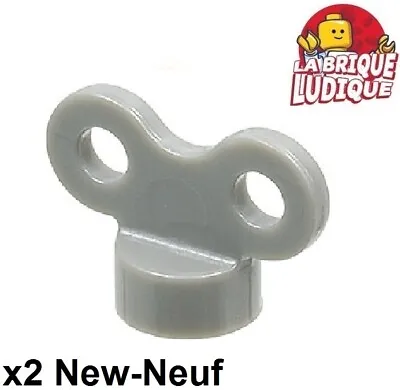 Buy LEGO 2x Minifig Toy Winder Key Robot Key Silver/Flat Silver 98375 NEW • 1.12£