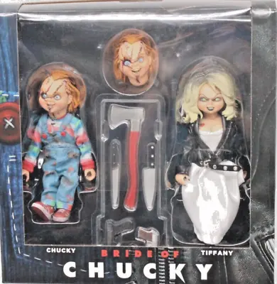 Buy Bride Of Chucky & Tiffany Villain Doll Horror Action Figures Set 10cm Neca NEW ORIGINAL PACKAGING • 69.01£