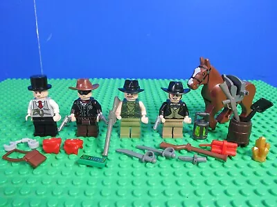 Buy Genuine LEGO WESTERN COWBOY SHERIFF MINIFIGURE Set Wild West BANDIT HORSE GOLD • 39.52£