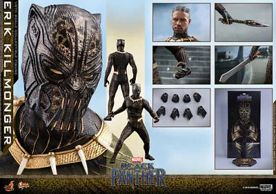Buy In Stock Hottoys Hot Toys Mms 471 Black Panther Erik Killmonger 1/6 Scale Figure • 412.12£