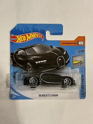 Buy Bugatti Chiron Black Short Card Hot Wheels Factory Fresh • 10.99£