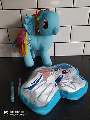 Buy My Little Pony G4 Scribble Me Rainbow Dash Colour In Plush/soft Toy & Cushion • 5.99£