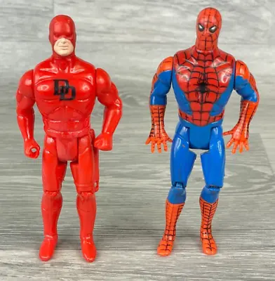 Buy Marvel Super Heroes ToyBiz 1990 Spider Man & Daredevil, Figure Secret Wars • 24.99£