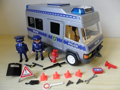 Buy PLAYMOBIL POLICE RIOT VAN 4023 COMPLETE (Lights,Accessories,Figures) • 14.49£