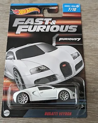 Buy Hot Wheels Bugatti Veyron White The Fast And The Furious 7 Serie 3 7/10 • 8.99£