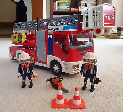Buy PLAYMOBIL 4820 FIRE ENGINE LADDER UNIT With Lights, 2 Firefighters + Accessories • 25£