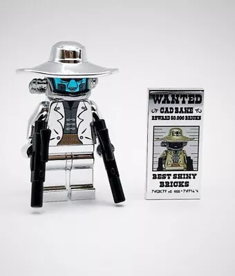 Buy Lego Chrome Silver Cad Bane MiniFigure Star Wars + Tile And Guns New!! • 174.95£