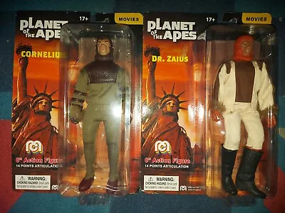 Buy 2 X Mego Topps Planet Of The Apes 8 Inch Action Figures - Cornelius & Dr Zaius • 45£